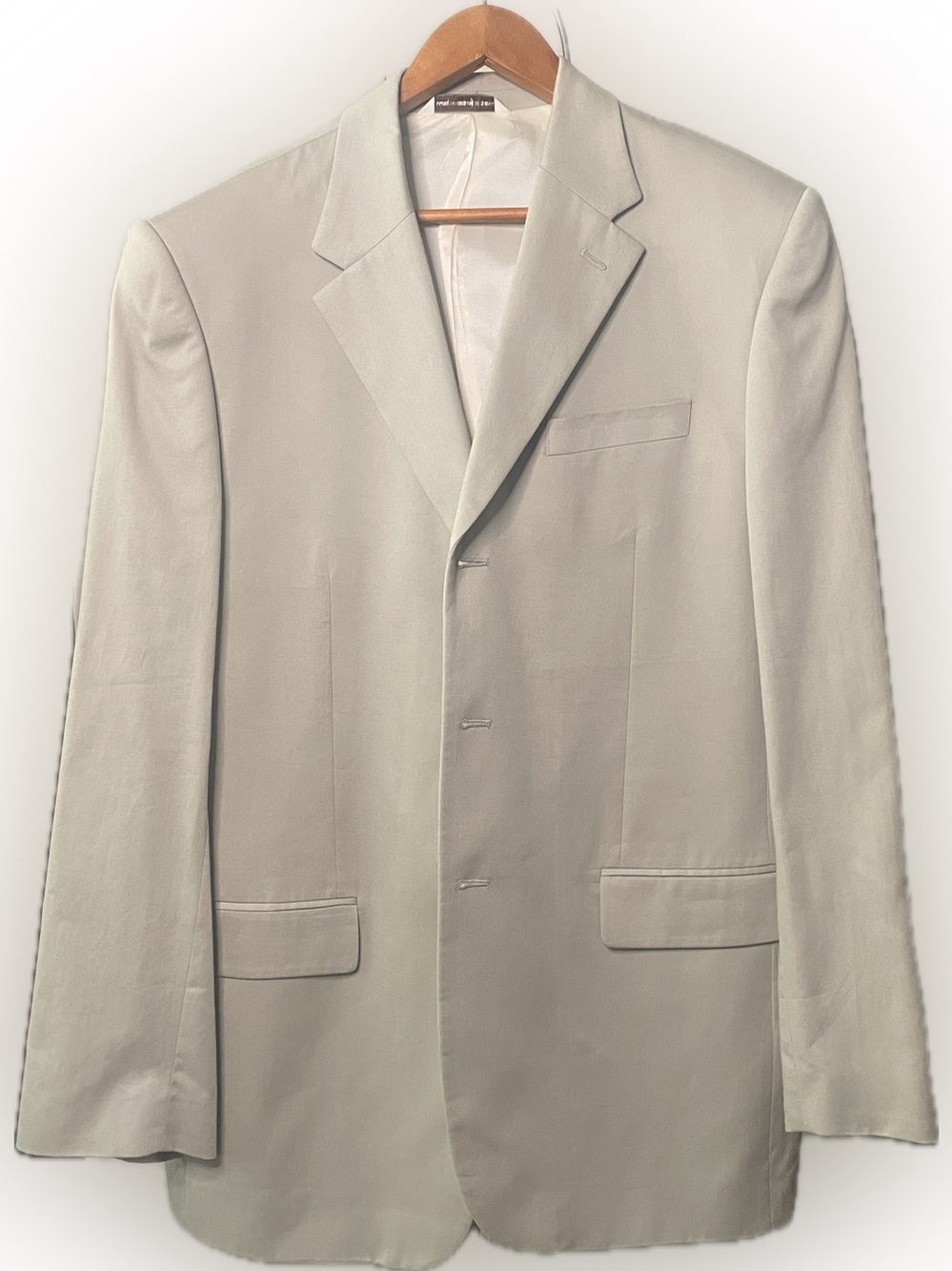 Perry Ellis Light Cream Single-Breasted Blazer